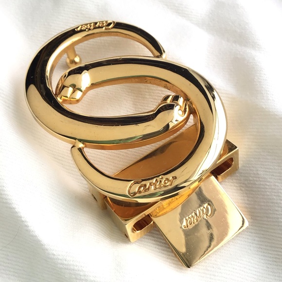 Cartier Accessories - Cartier Interlocking Panthere Gold Belt Buckle